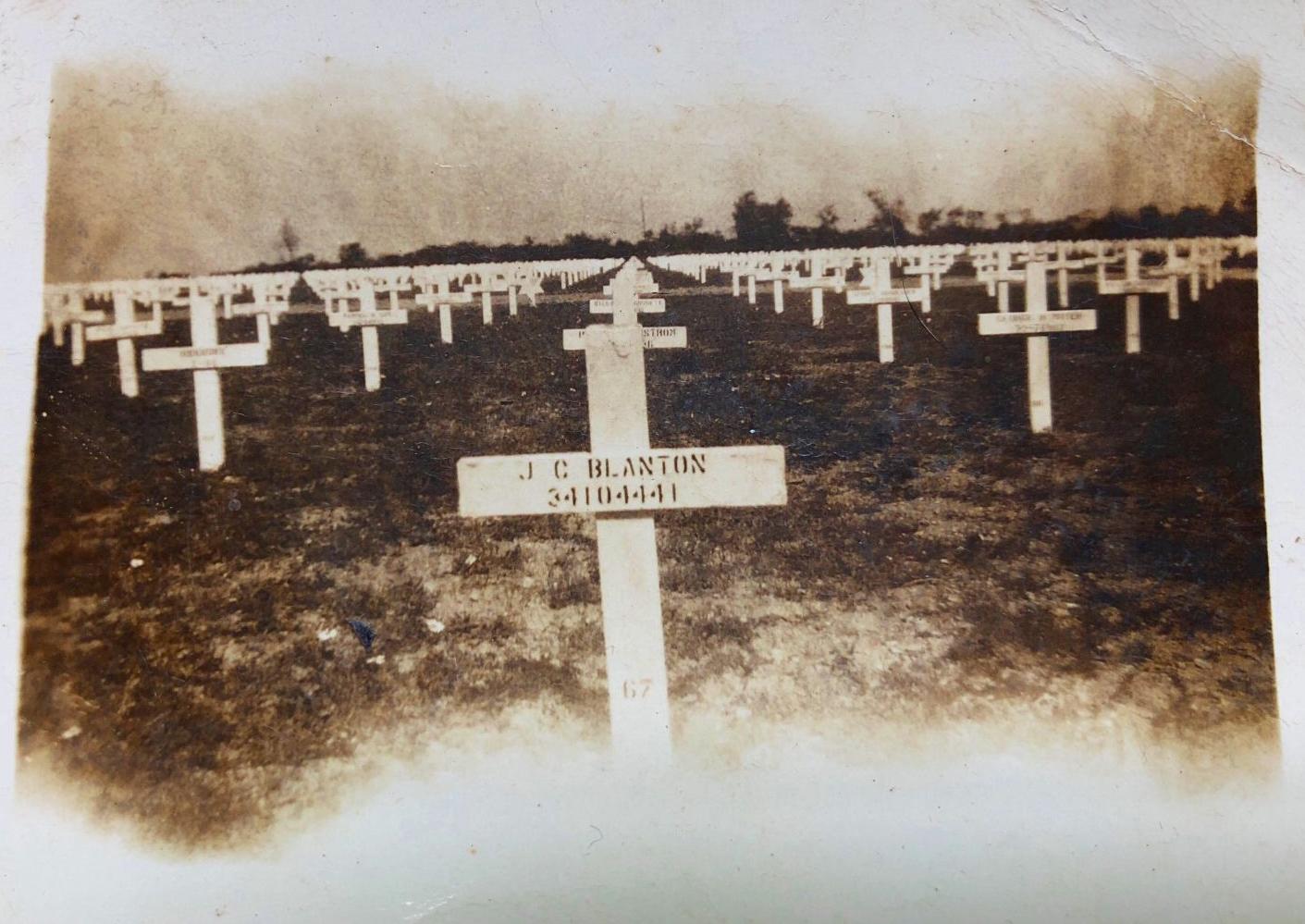 J.C. Blanton's first grave